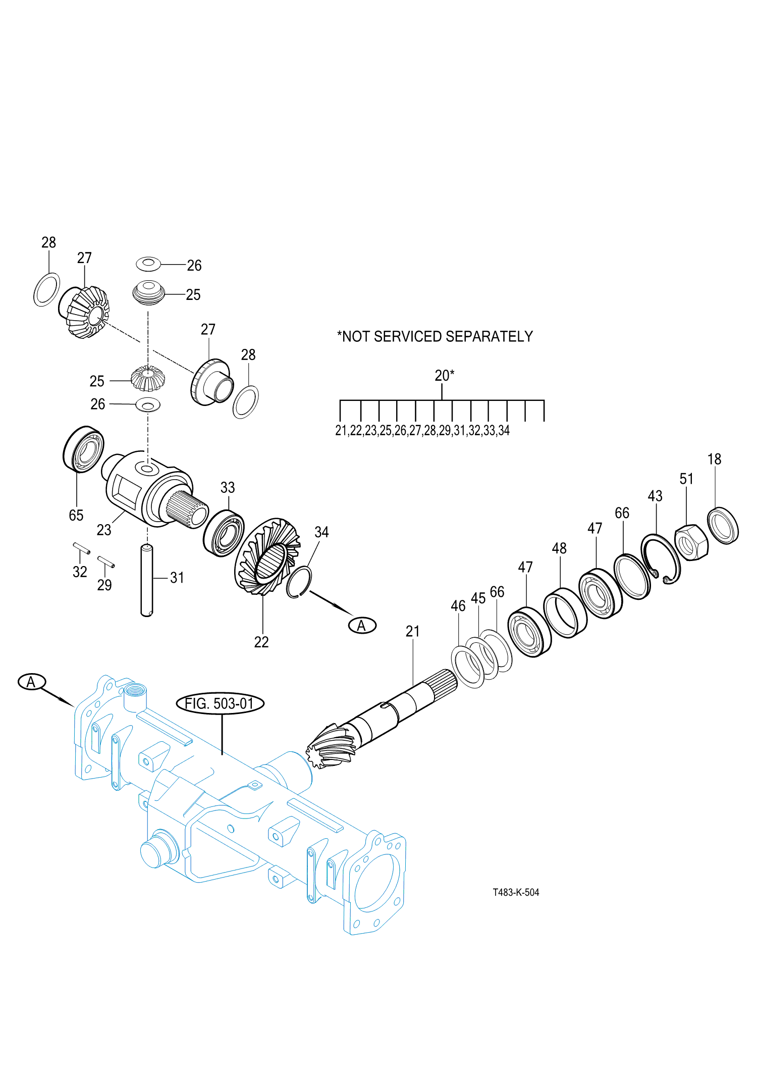 504 FRONT DIFFERENTIAL GEARS - TYM Tractors