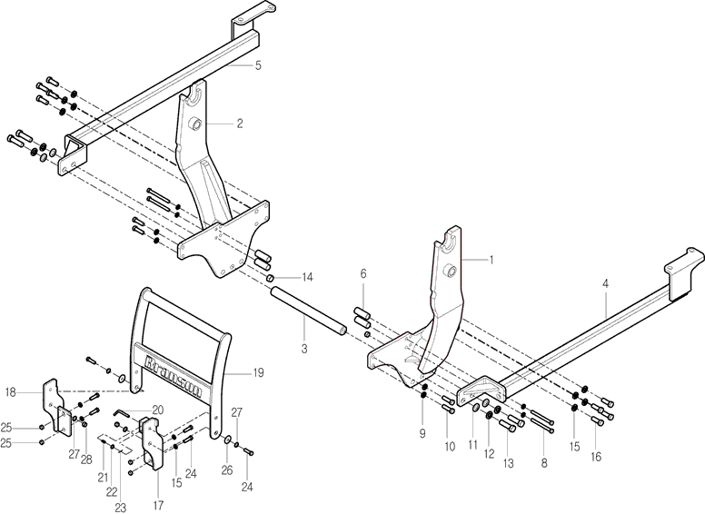 003-1 MOUNTING FRAME ASSEMBLY (2022.10~2023.05) - TYM Tractors