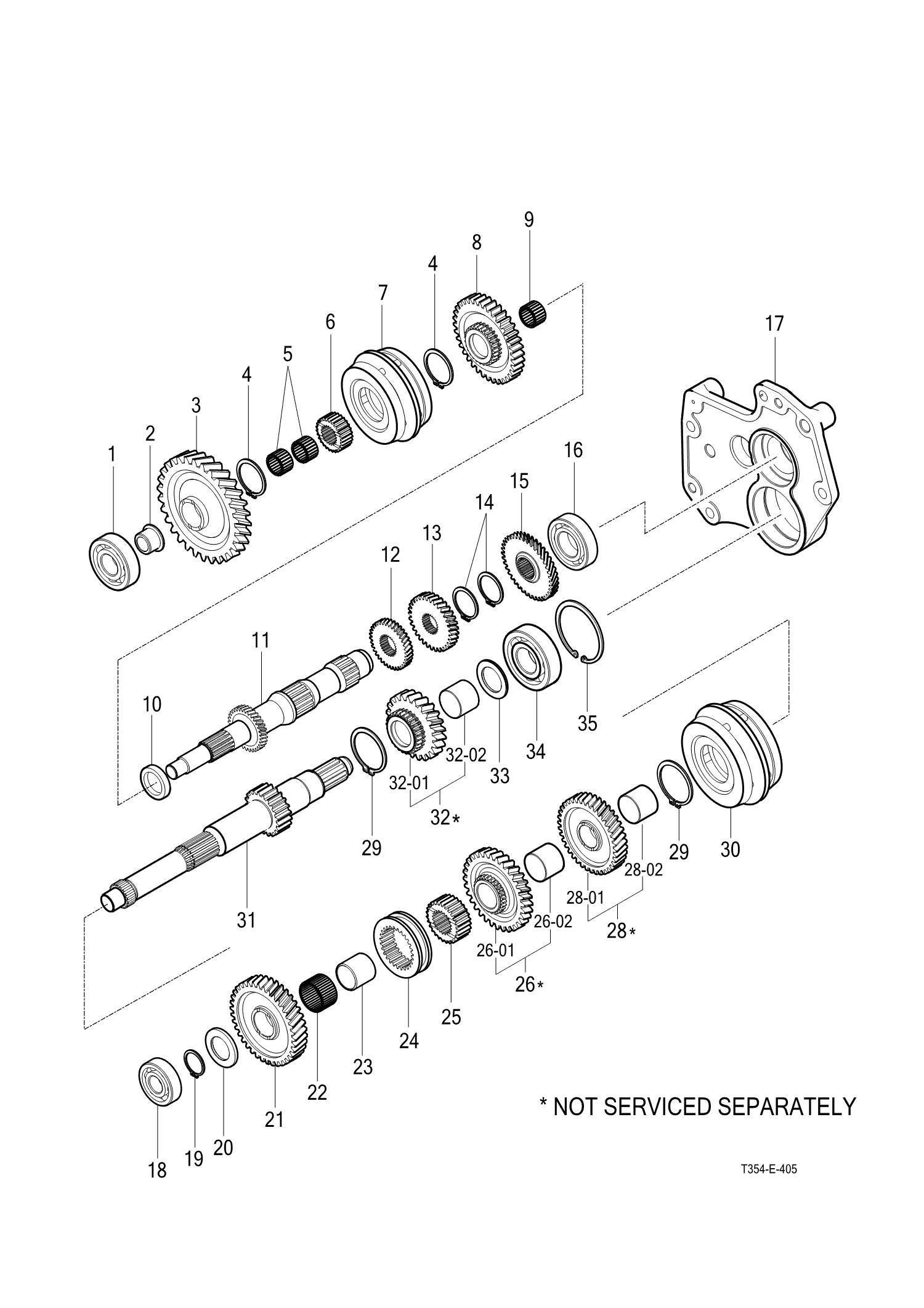 405 MAIN CHANGE GEARS & REVERSE GEARS - TYM Tractors