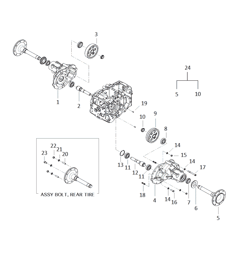 F01030 REAR AXLE HOUSING - TYM Tractors