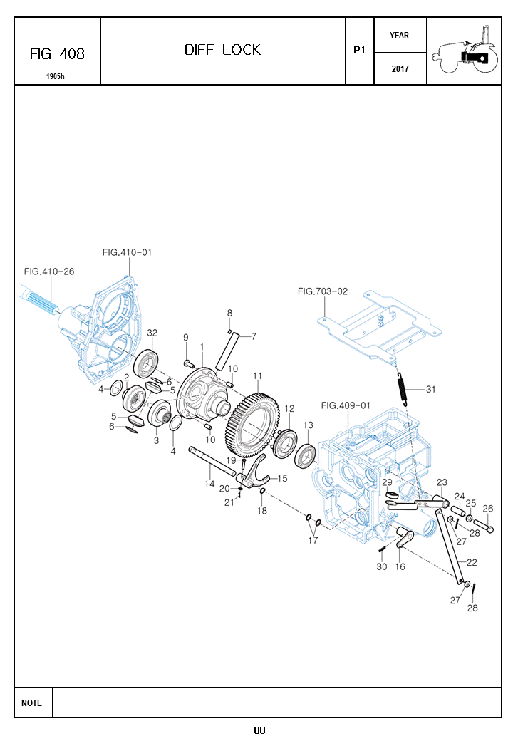 C408 DIFF LOCK - TYM Tractors