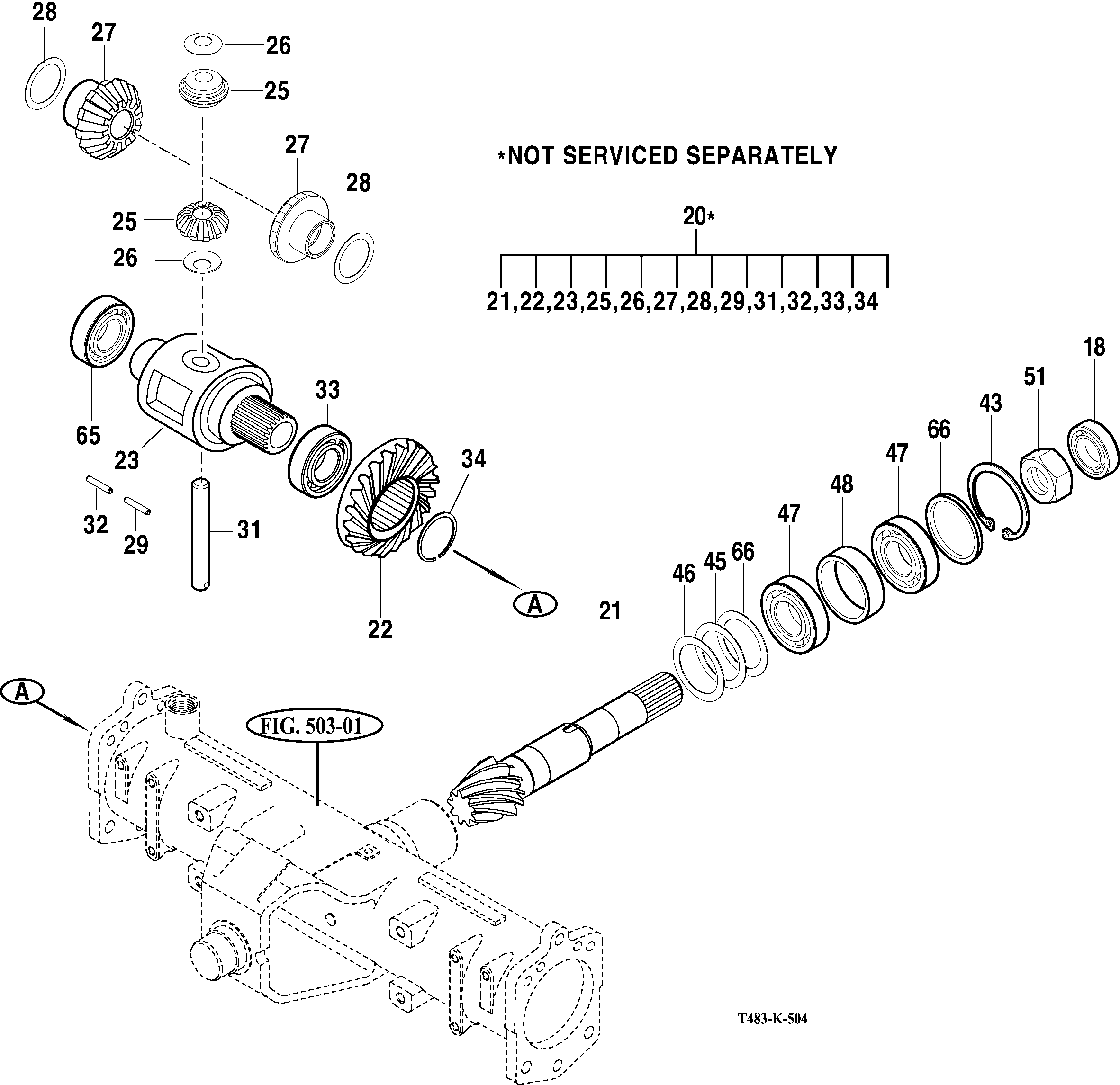 504 FRONT DIFFERENTIAL GEARS - TYM Tractors