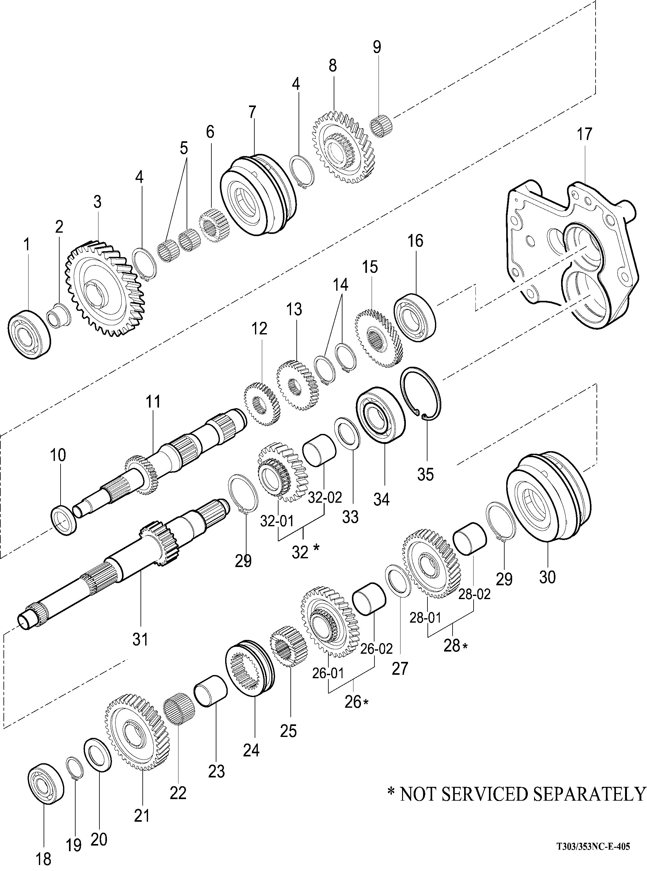 405 MAIN CHANGE GEARS & REVERSE GEARS - TYM Tractors