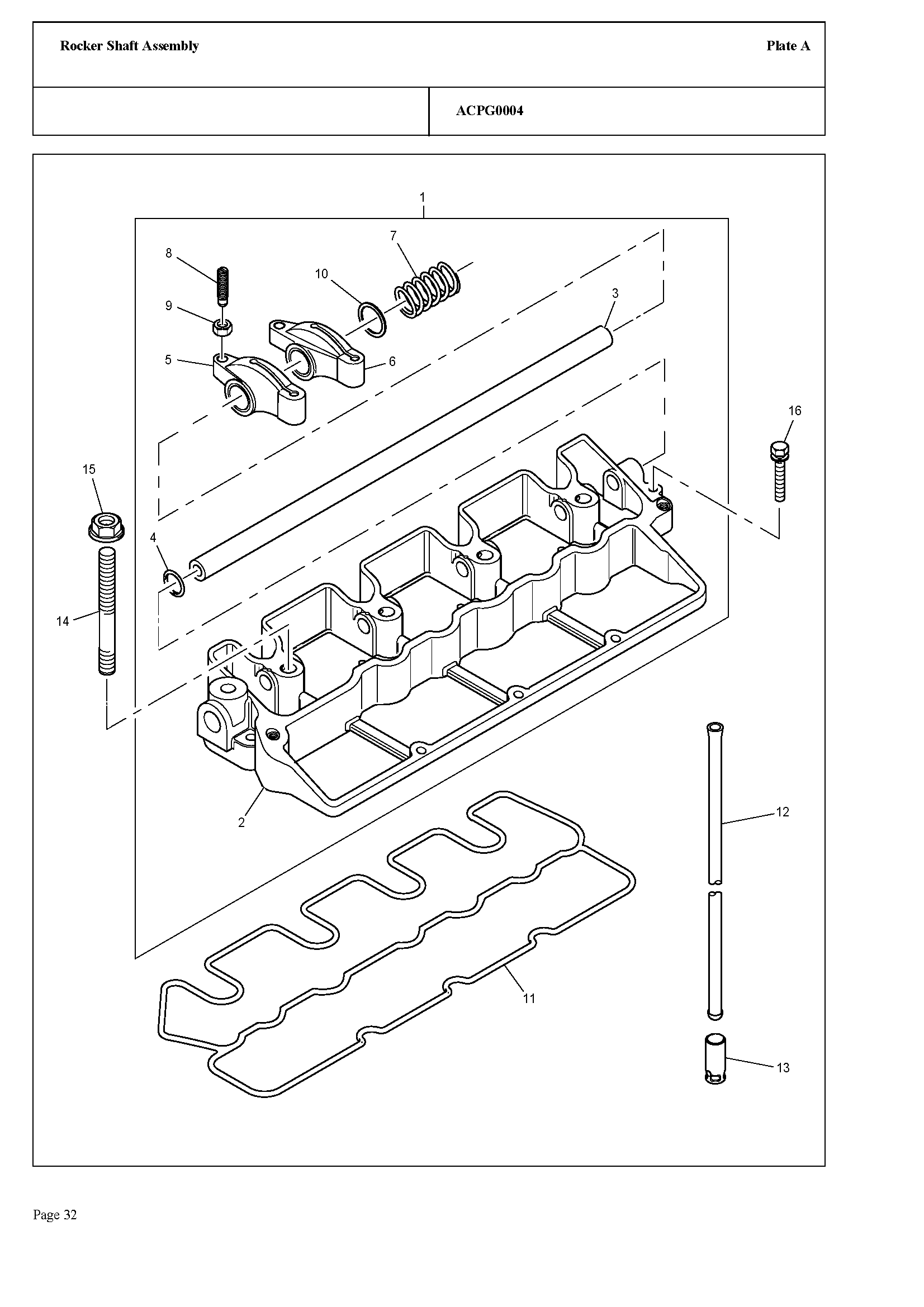 105 Rocker Shaft Assembly - TYM Tractors