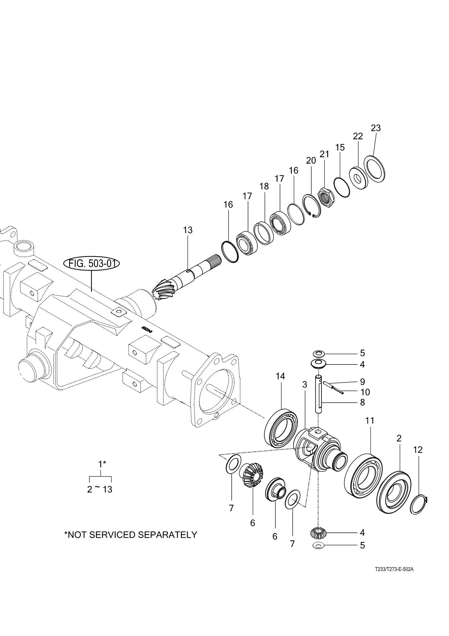 502 FRONT DIFFERENTIAL GEARS & SHAFT - TYM Tractors