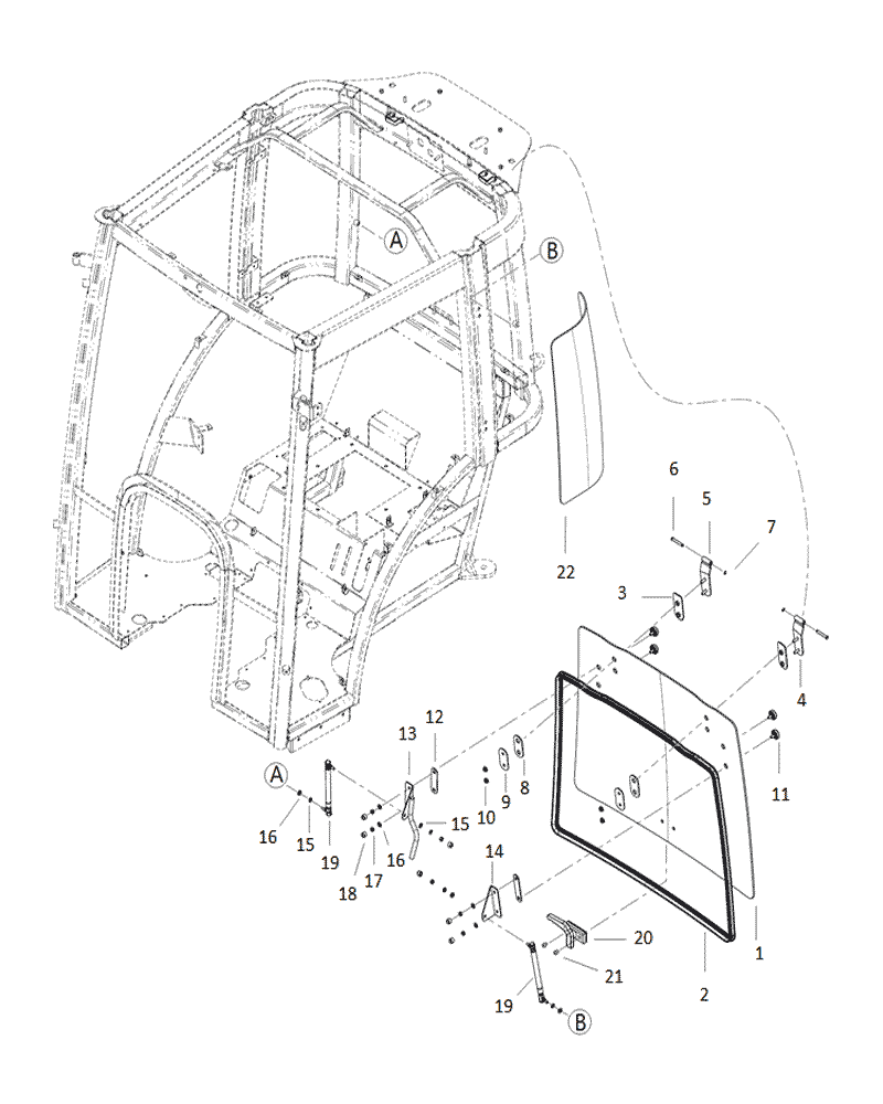 G02072 REAR WINDOWS - TYM Tractors