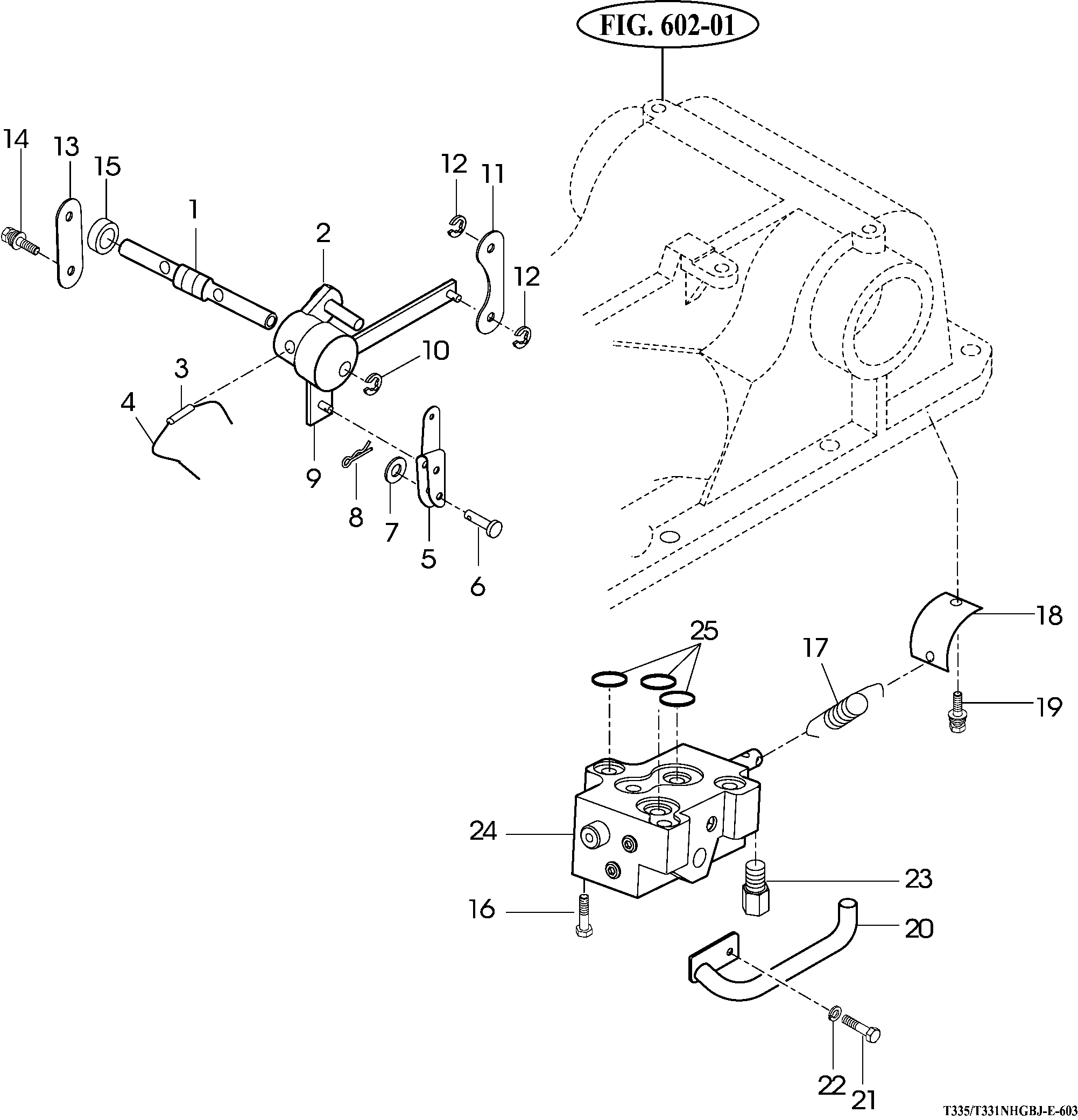 603 CONTROL VALVE LINKAGE - TYM Tractors