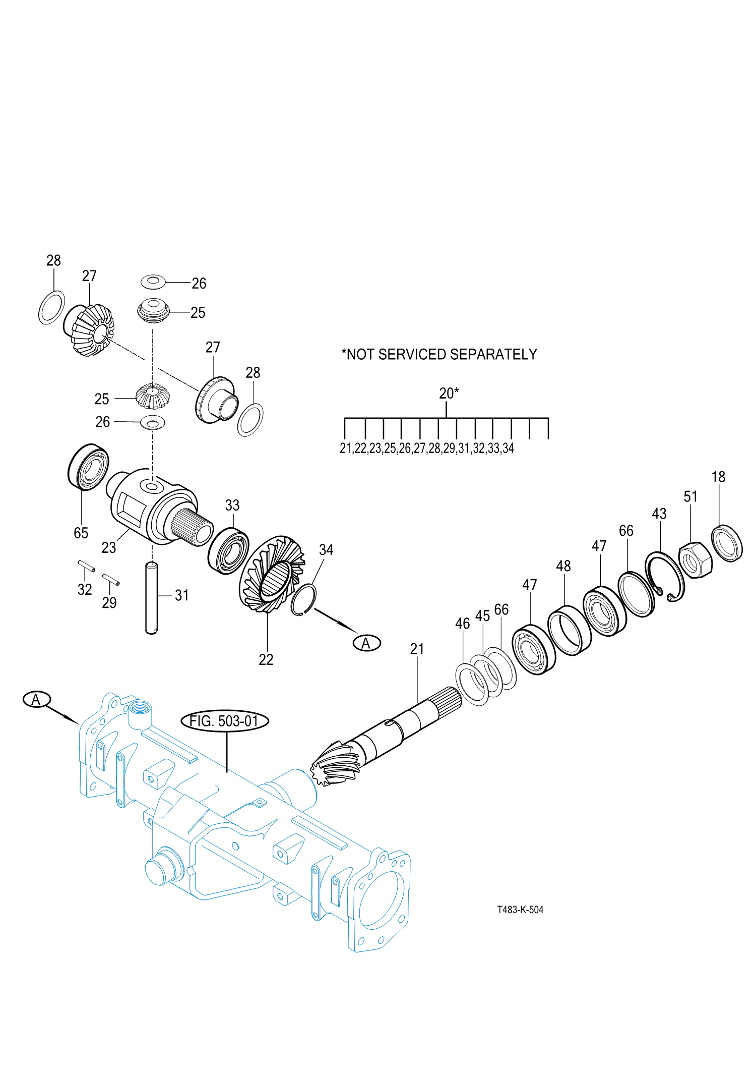 504 FRONT DIFFERENTIAL GEARS TYM Tractors