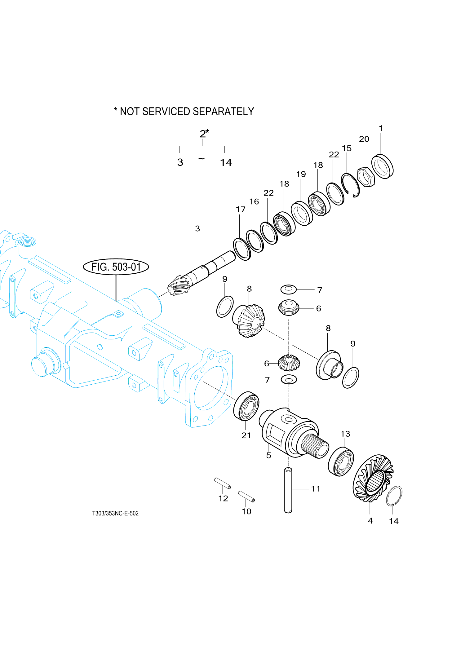 502 FRONT DIFFERENTIAL GEARS TYM Tractors